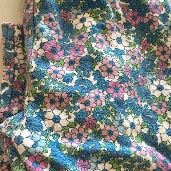 Baby Boden Blue and Pink Floral Leggings - Picture 5 of 5